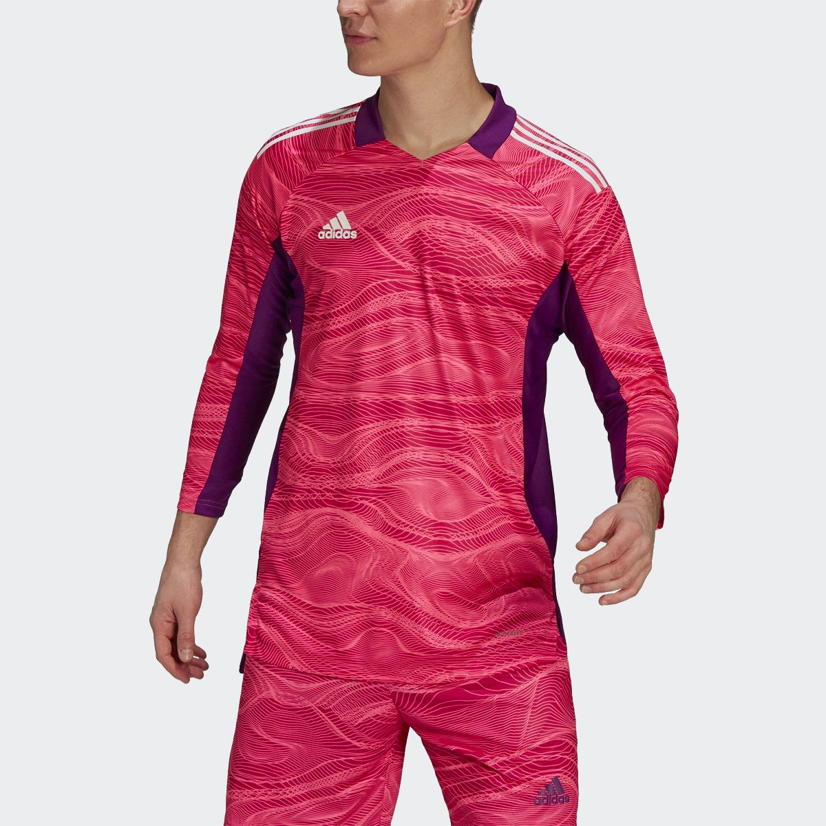 Condivo 21 Goalkeeper L/S Jersey - Solar Pink/Black product image 1, provided for visual reference and product detail review