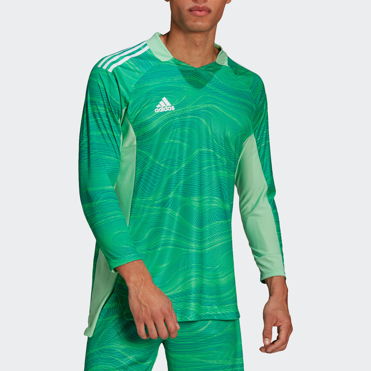 Condivo 21 Goalkeeper Jersey - Semi Solar Lime/Black product image 1, provided for visual reference and product detail review