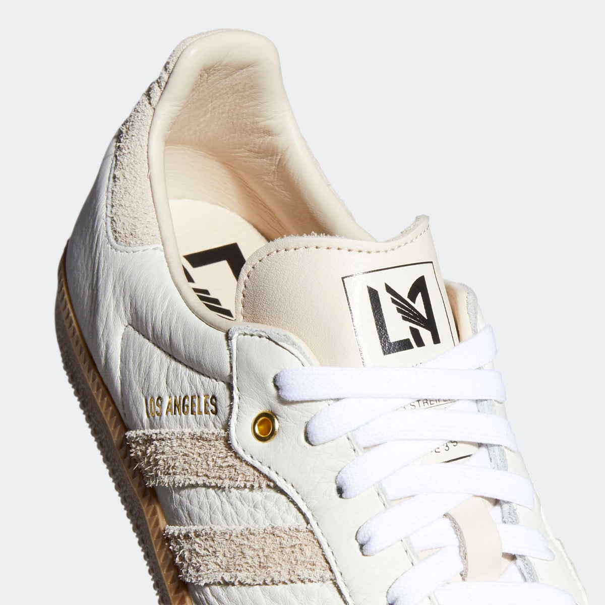adidas LAFC Samba Shoes White Men product image 7, provided for visual reference and product detail review