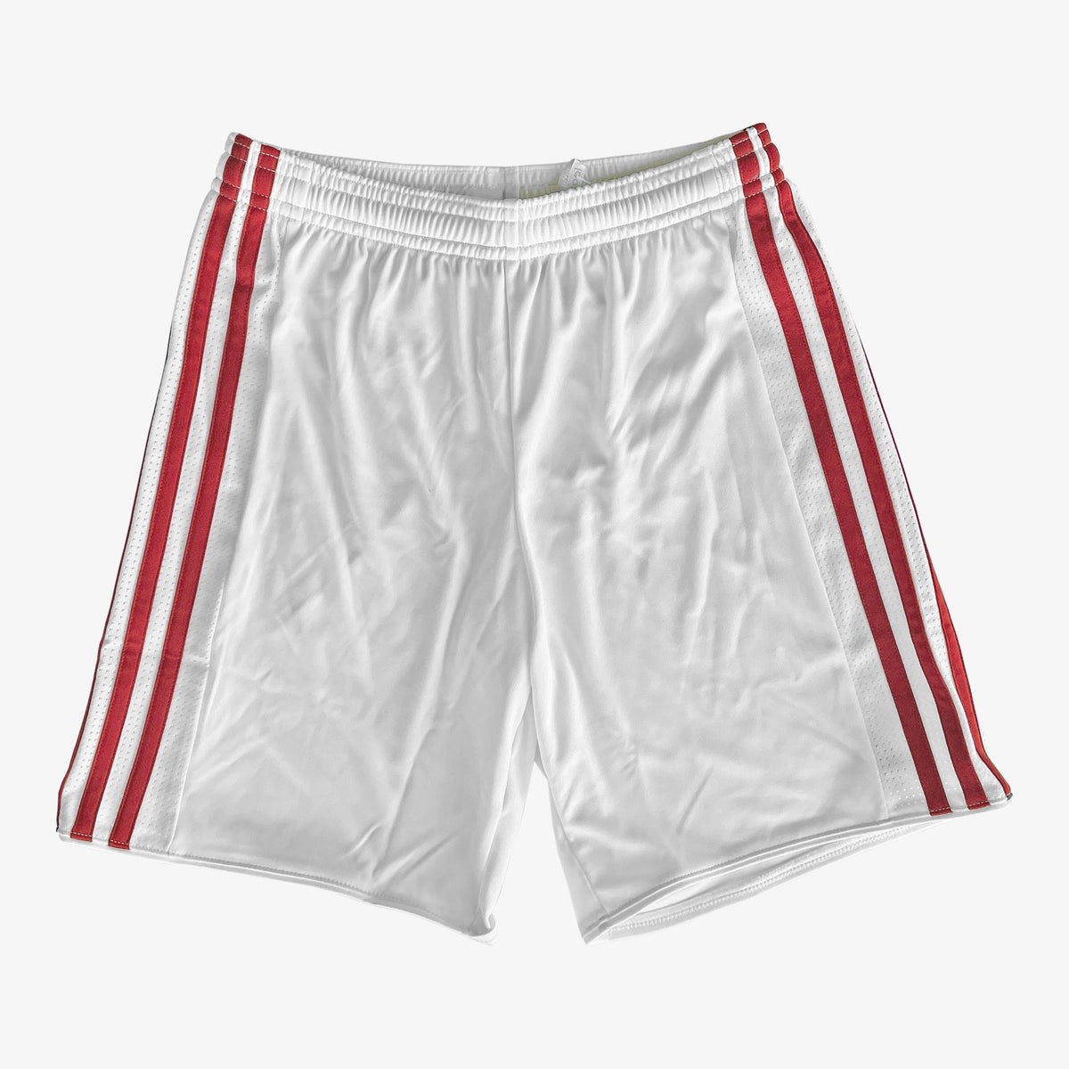 Tastigo 17 Soccer Shorts White/Red Youth and Men product image 1, provided for visual reference and product detail review