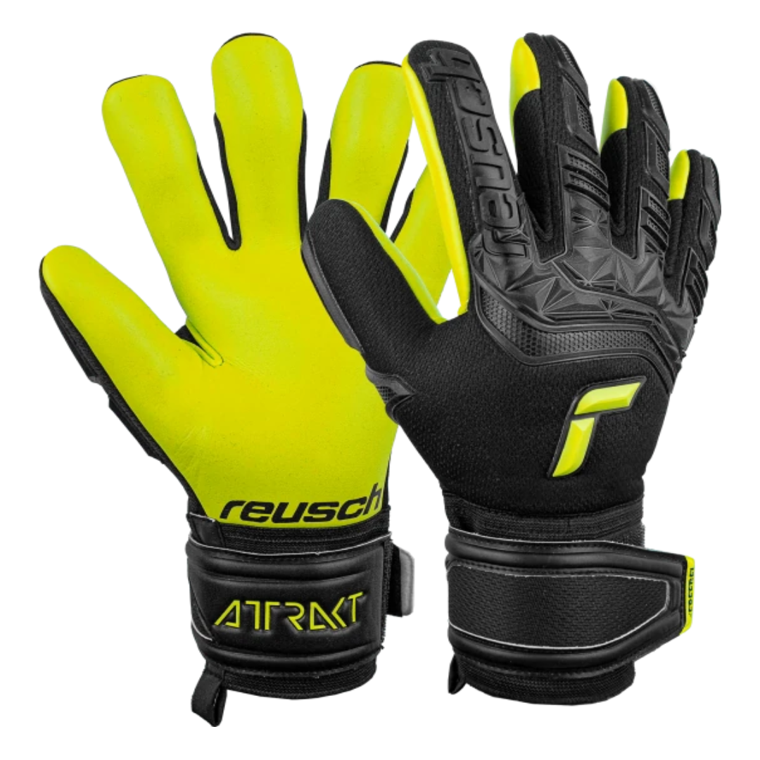 Attrakt Freegel Silver Finger Support Junior Goalkeeper Glove product image 1, provided for visual reference and product