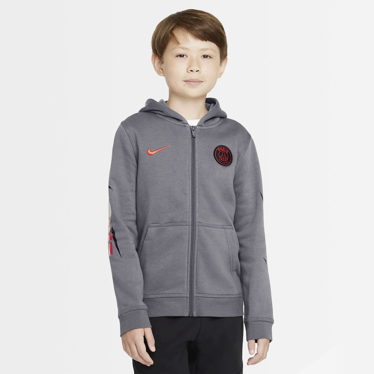 Nike Youth Paris Saint Germain Full Zip Hoodie product image 2, provided for visual reference and product detail review