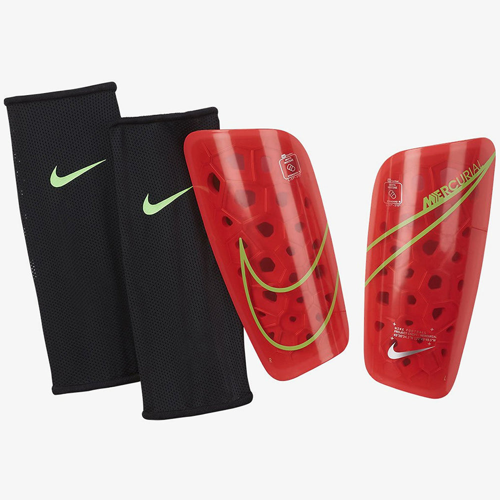 Mercurial Lite Shin Guards Red product image 1, provided for visual reference and product detail review