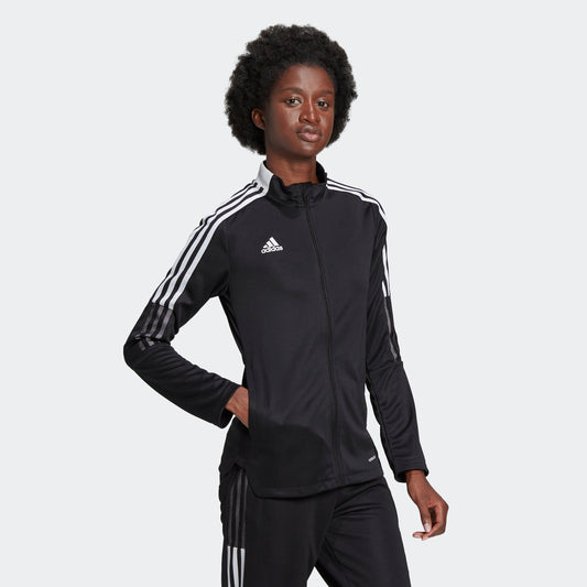 adidas Tiro 21 Women Track Jacket - Black product image 1, provided for visual reference and product detail review