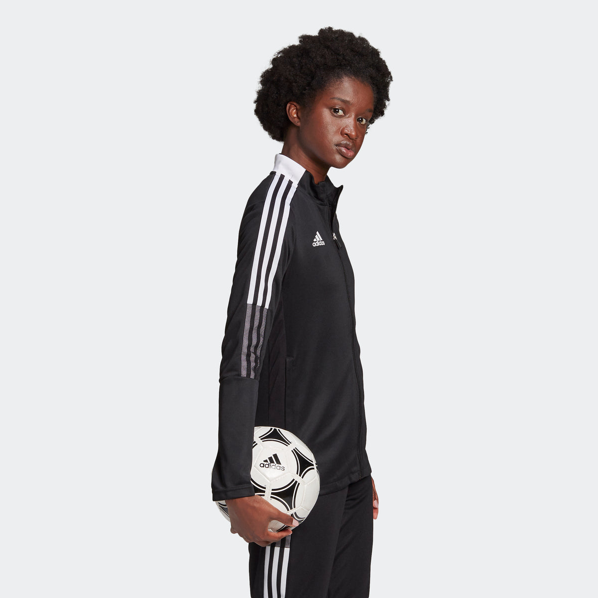 adidas Tiro 21 Women Track Jacket - Black product image 3, provided for visual reference and product detail review