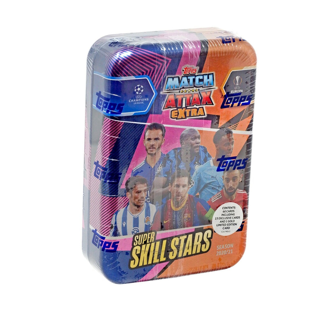 UEFA Topps Match Attax Extra 2020/21 - Super Skill Stars Tin 60 Trading Cards product image 1, provided for visual reference