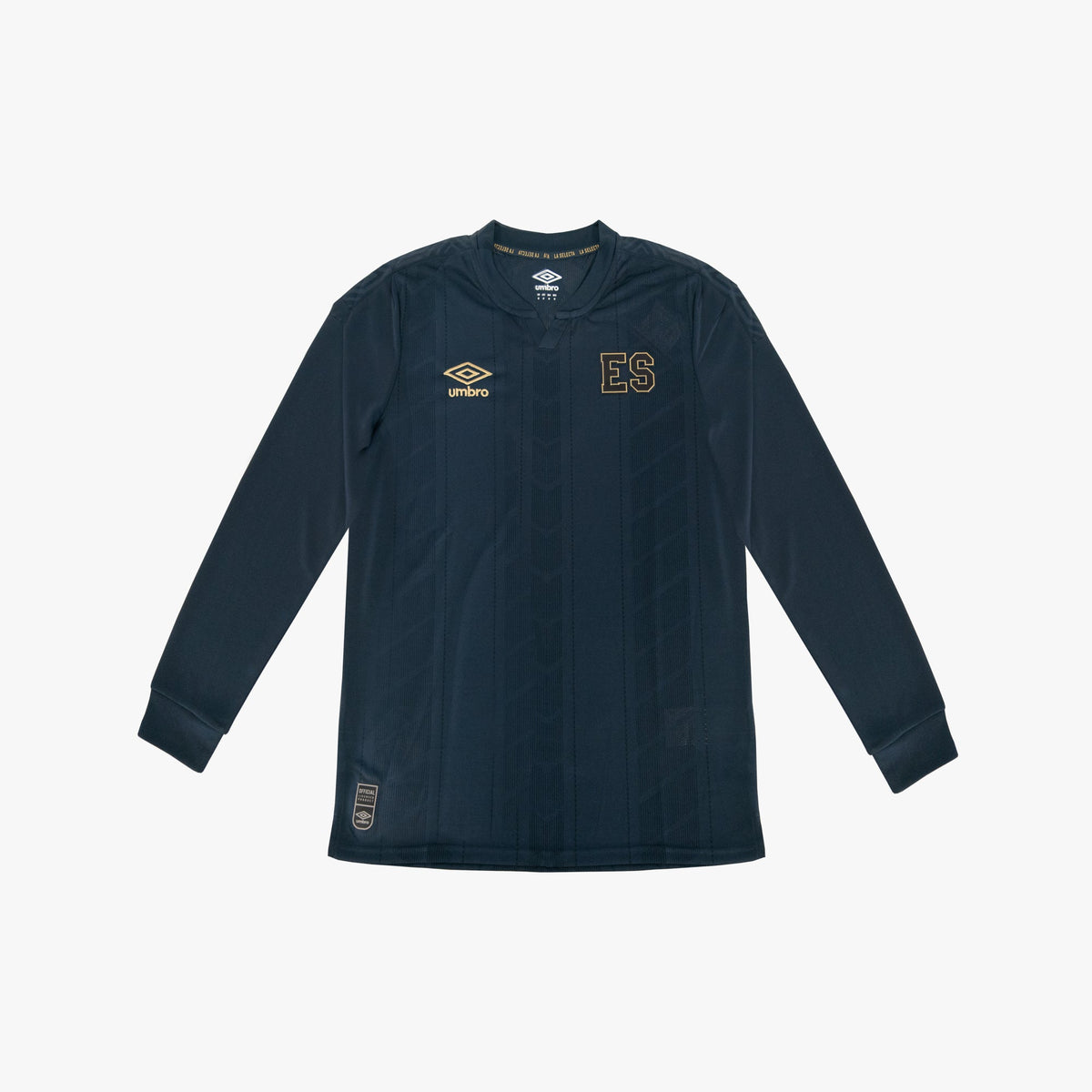 Umbro Men El Salvador Third Long Sleeve Soccer Jersey product image 1, provided for visual reference and product detail