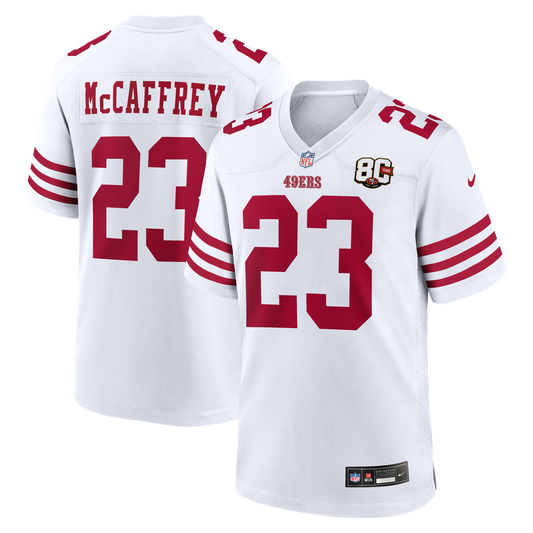 San Francisco 49ers Christian McCaffrey Nike White 80th product image 1