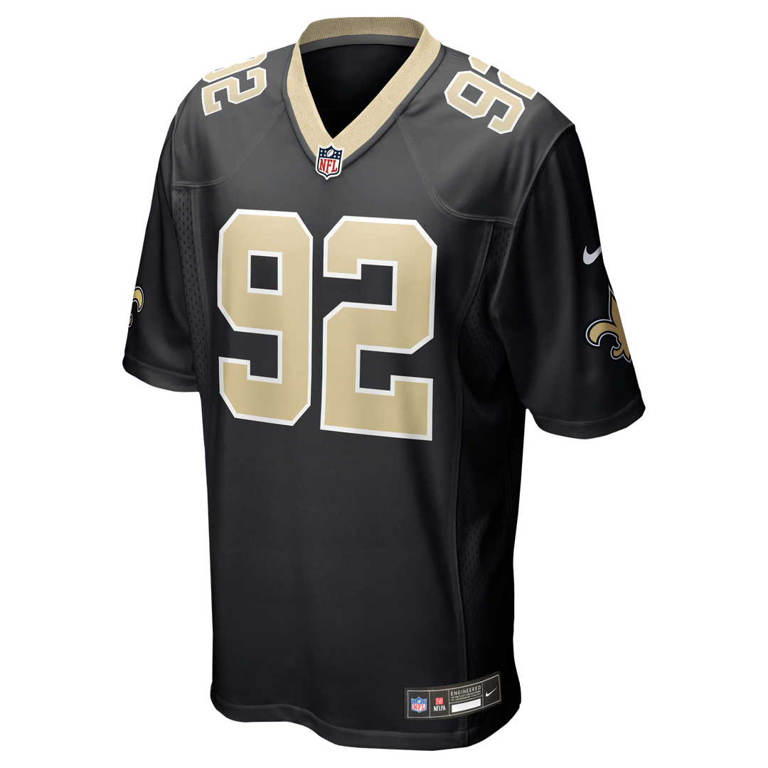 New Orleans Saints Davon Godchaux Nike Black Game Jersey product image 2