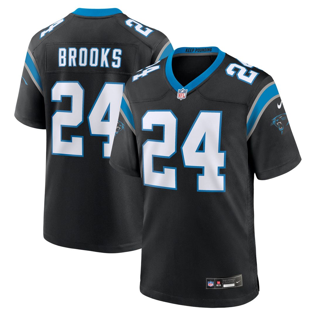 Carolina Panthers Jonathon Brooks Nike Black Game Jersey product image 1