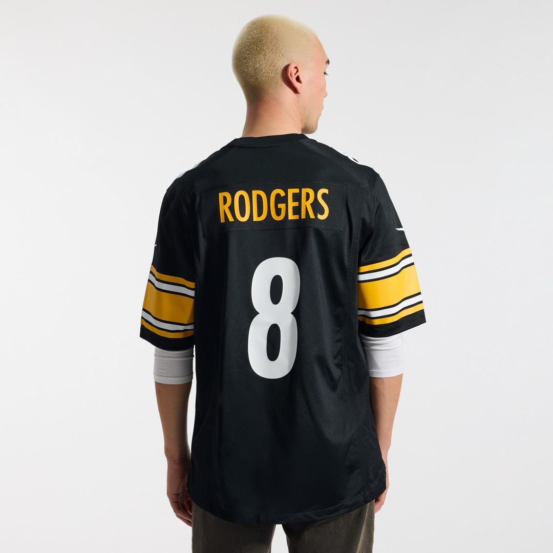 Pittsburgh Steelers Aaron Rodgers Nike Black Game Jersey product image 16