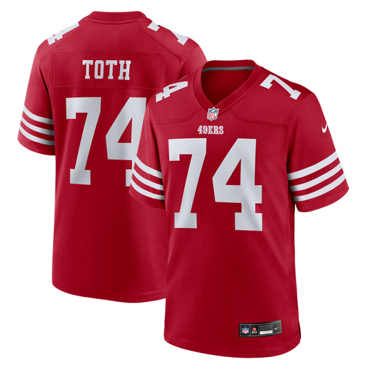 San Francisco 49ers Brett Toth Nike Scarlet Game Jersey product image 1