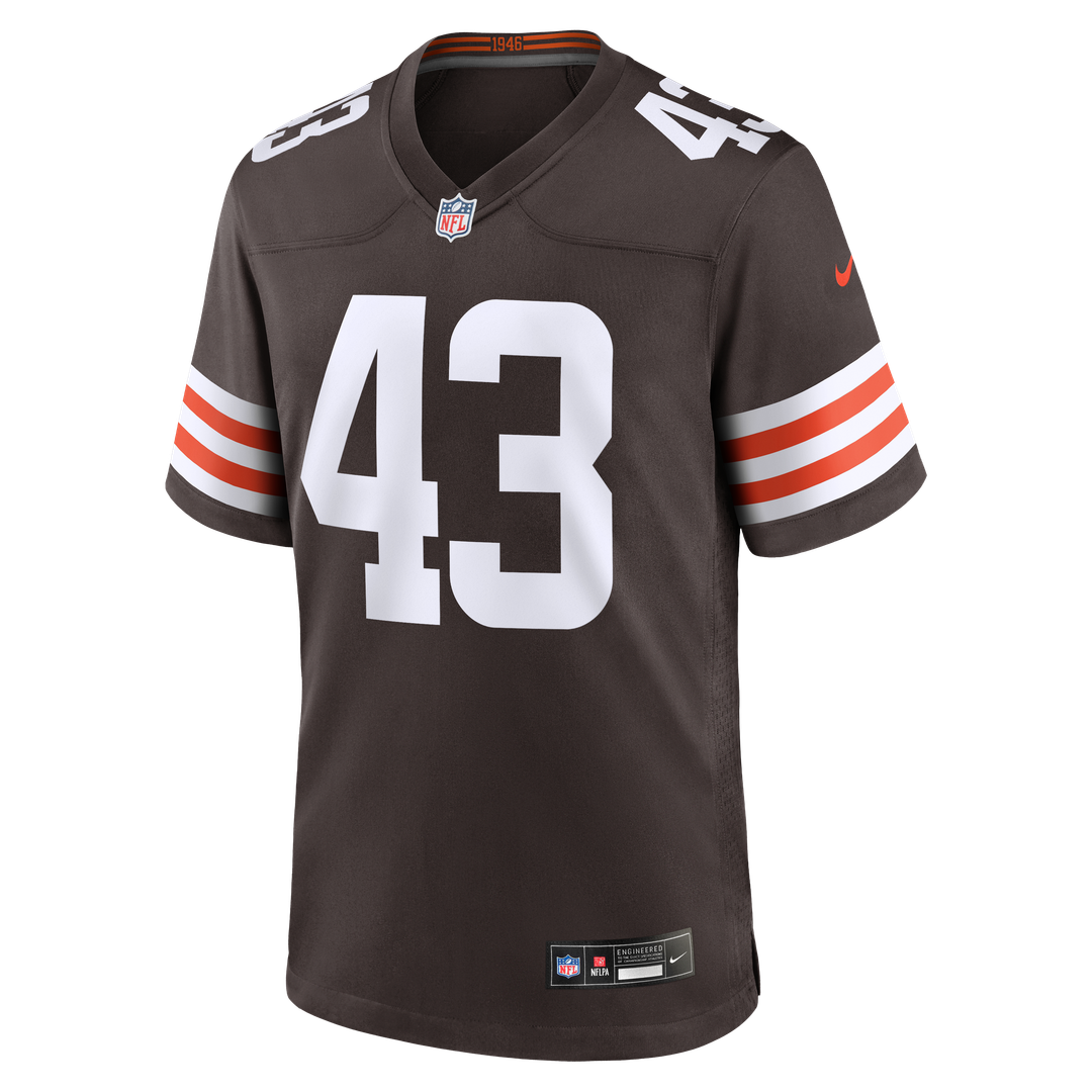Cleveland Browns Mohamoud Diabate Nike Brown Game Jersey product image 2