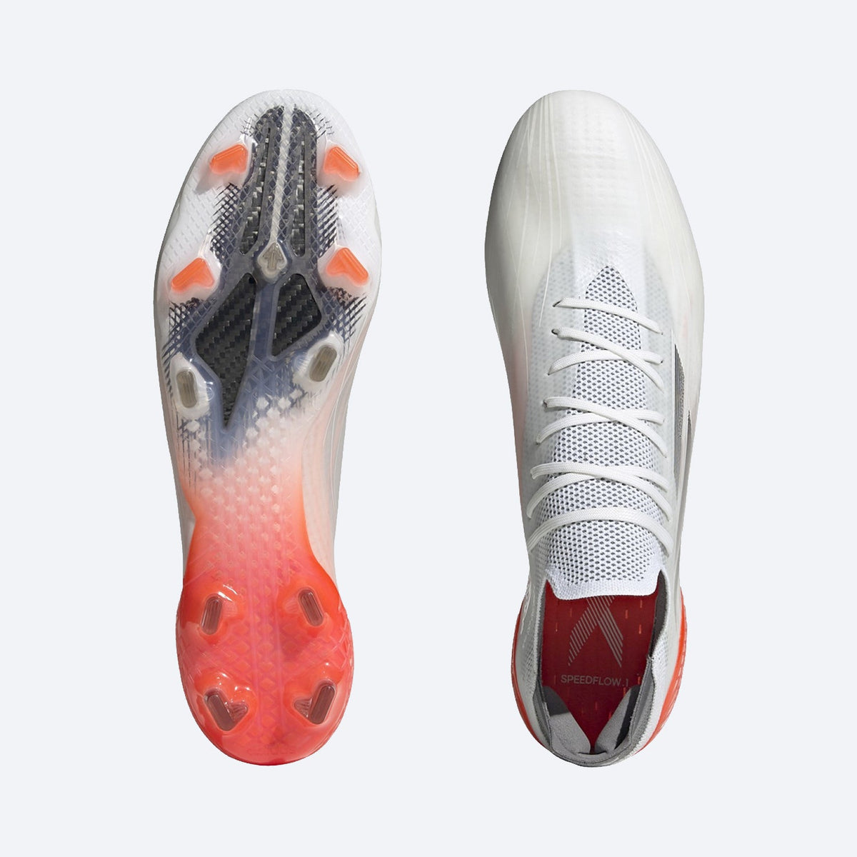 X Speedflow.1 Fg Firm Ground Soccer Shoes White/Red product image 5, provided for visual reference and product detail review