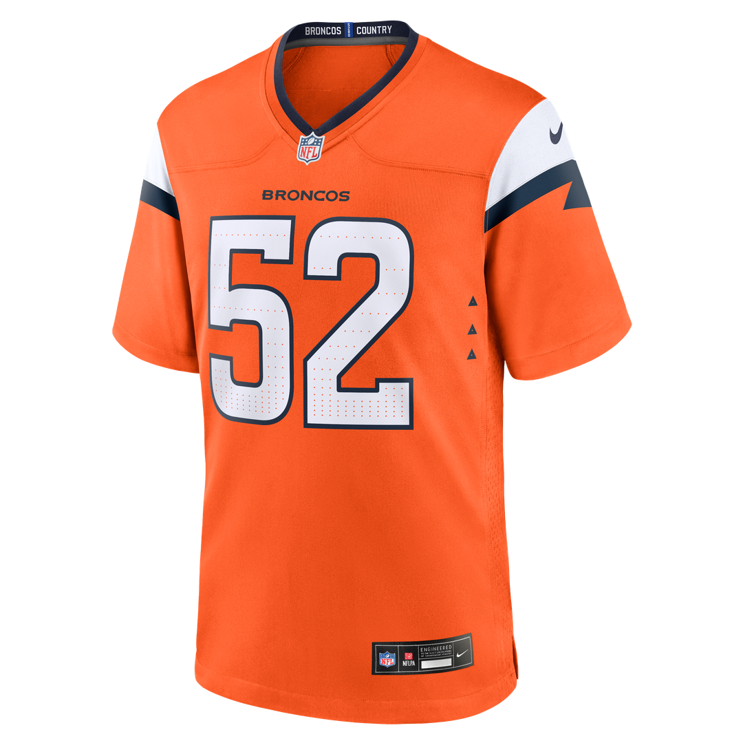 Denver Broncos Jonah Elliss Nike Orange Game Jersey product image 2