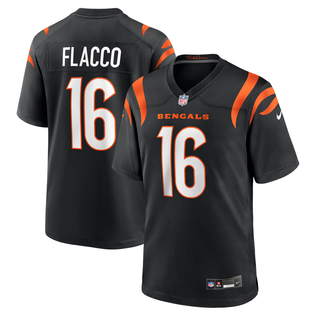 Cincinnati Bengals Joe Flacco Nike Black Game Jersey product image 1