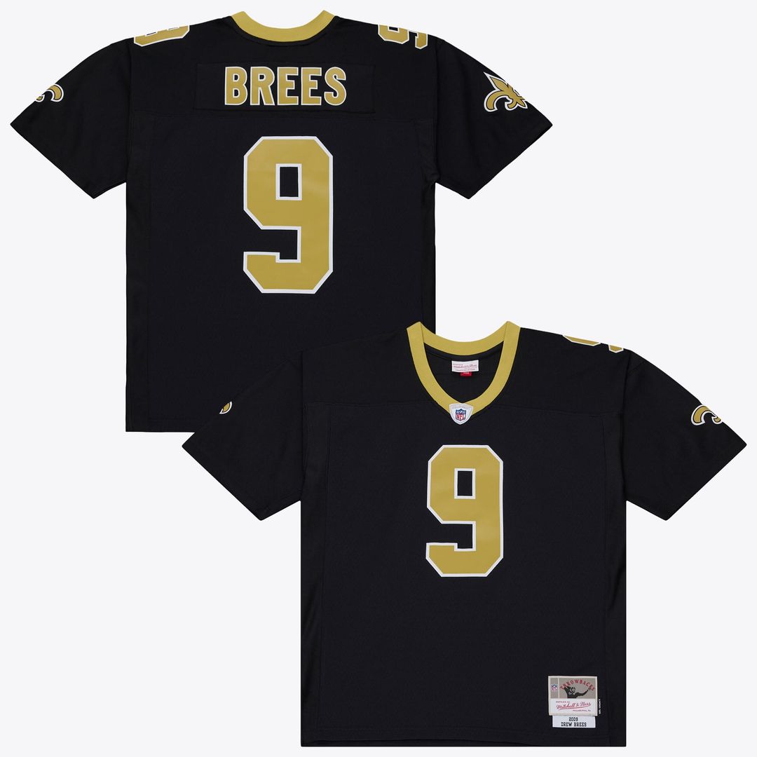 New Orleans Saints Drew Brees Mitchell & Ness Black 2009 product image 1