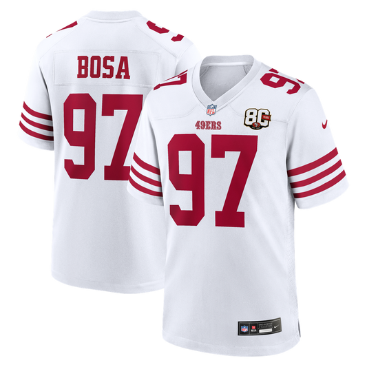 San Francisco 49ers Nick Bosa Nike White 80th Anniversary product image 1