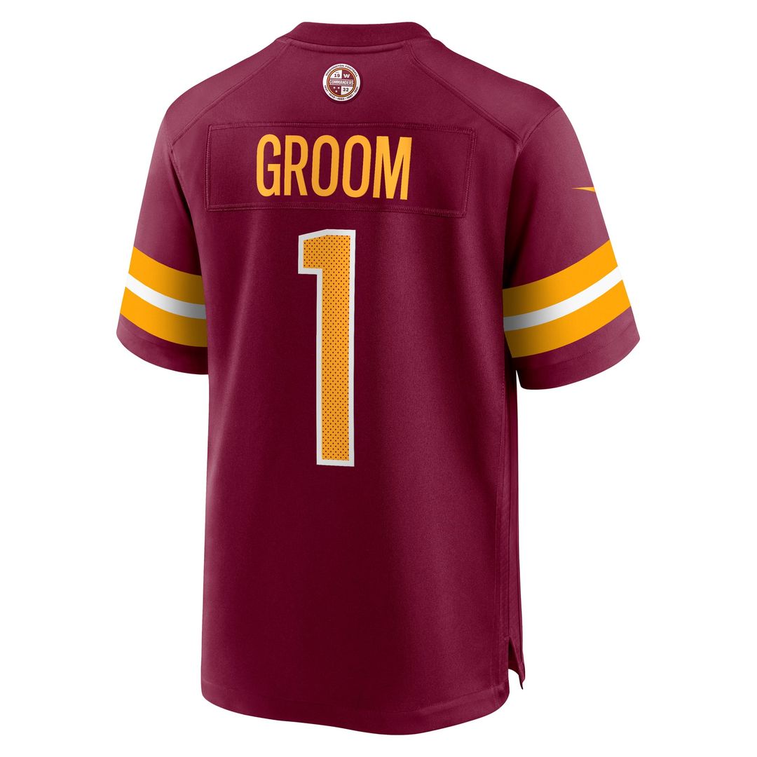 Washington Commanders Number 1 Groom Nike Burgundy Game product image 3