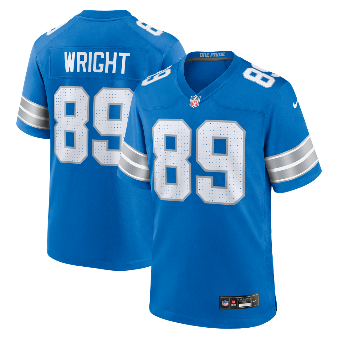 Detroit Lions Brock Wright Nike Blue Game Jersey product image 1