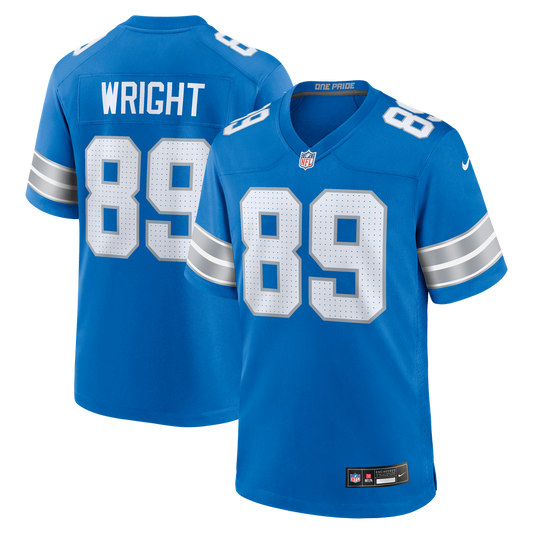 Detroit Lions Brock Wright Nike Blue Game Jersey product image 1