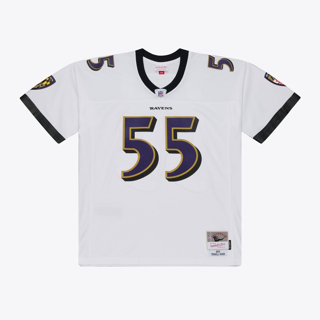 Baltimore Ravens Terrell Suggs Mitchell & Ness White 2003 product image 1
