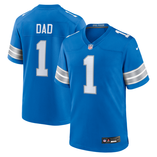 Detroit Lions Number 1 Dad Nike Blue Game Jersey product image 1