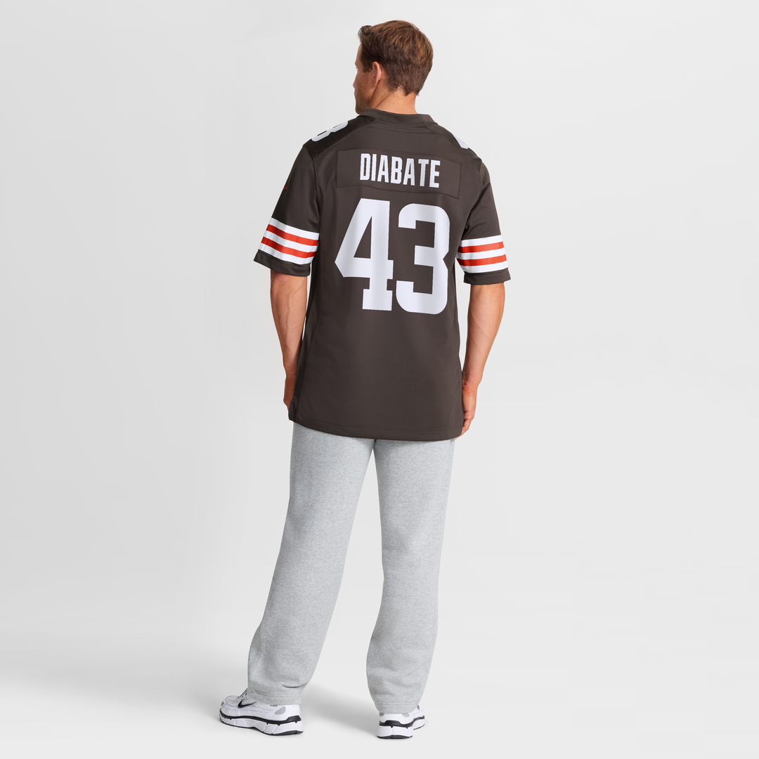 Cleveland Browns Mohamoud Diabate Nike Brown Game Jersey product image 8