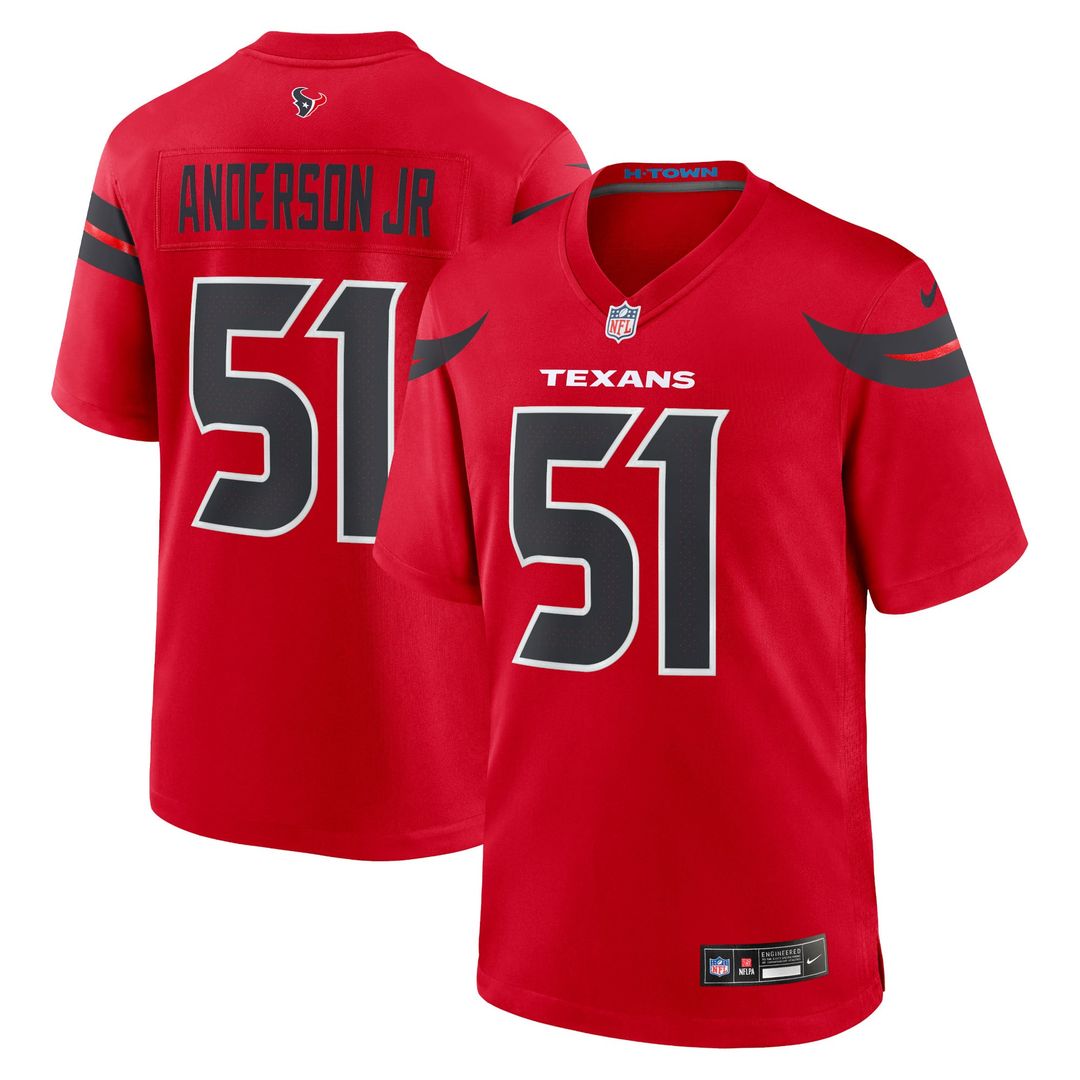 Houston Texans Will Anderson Jr. Nike Red Alternate Game product image 7