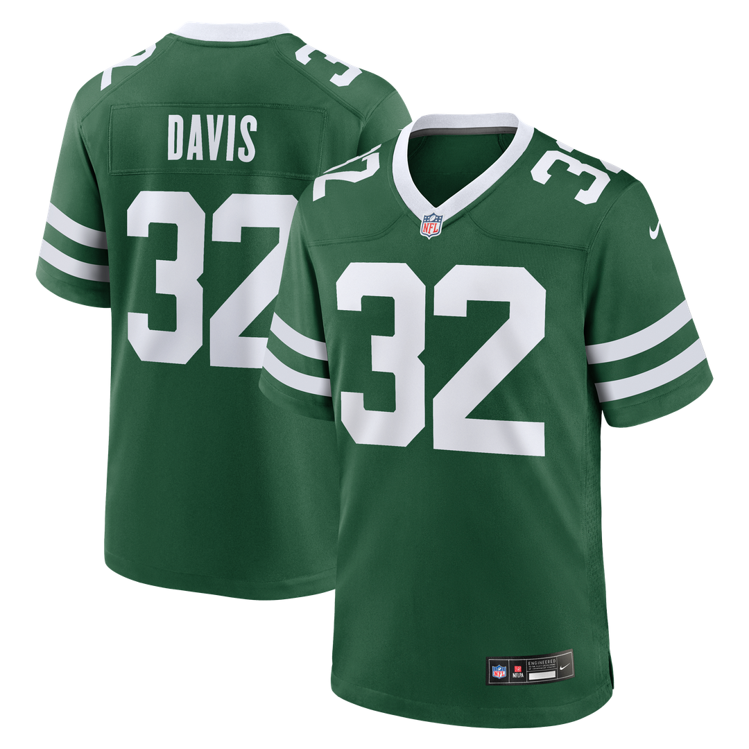 New York Jets Isaiah Davis Nike Legacy Green Game Jersey product image 1