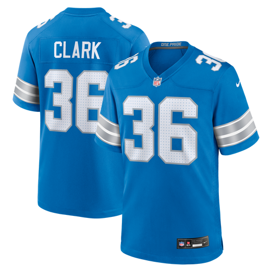 Detroit Lions Chuck Clark Nike Blue Game Jersey product image 1