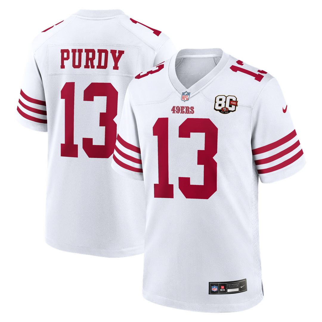 San Francisco 49ers Brock Purdy Nike White 80th Anniversary product image 4