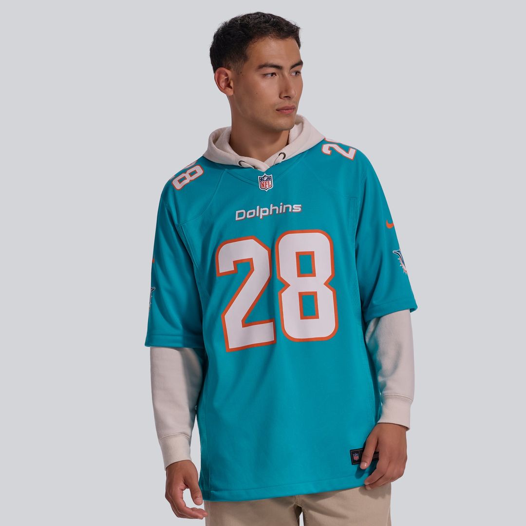Miami Dolphins De'Von Achane Nike Aqua Game Jersey product image 2