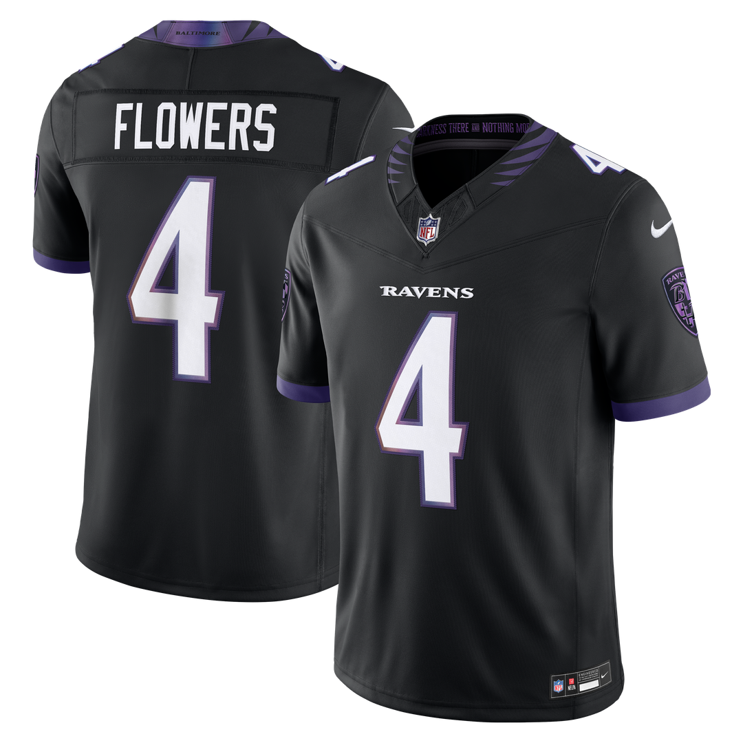 Baltimore Ravens Zay Flowers Nike Black Alternate Vapor product image 4