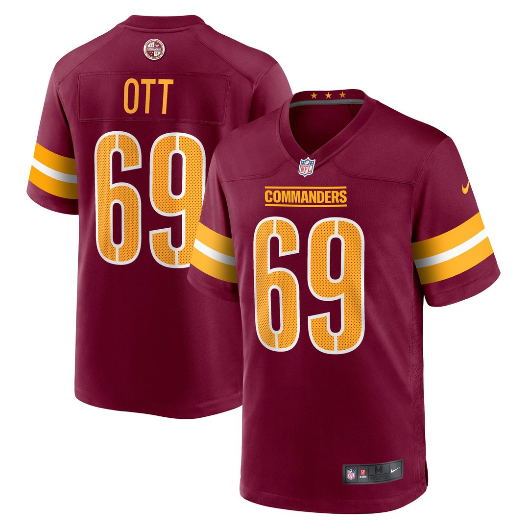 Washington Commanders Tyler Ott Nike Burgundy Game Jersey product image 1