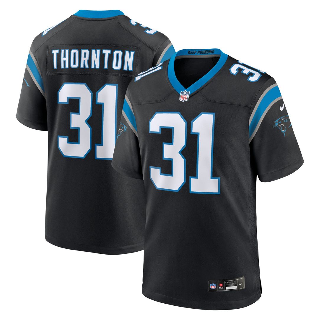 Carolina Panthers Corey Thornton Nike Black Game Jersey product image 1