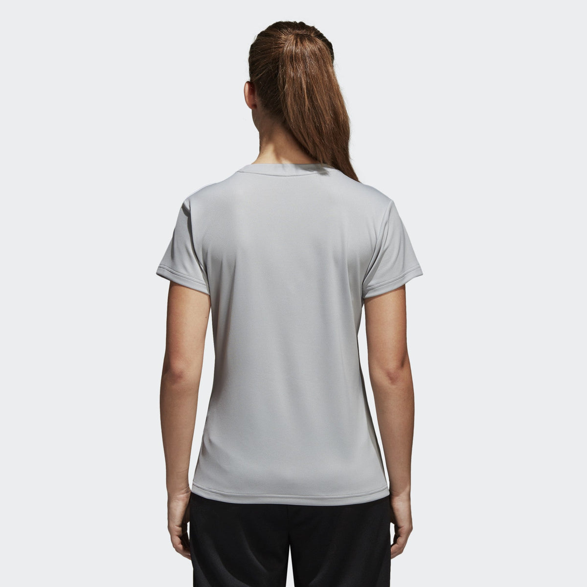 adidas Women Core 18 Training Jersey - Stone/White product image 3, provided for visual reference and product detail review