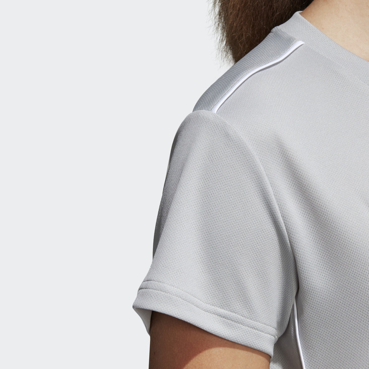 adidas Women Core 18 Training Jersey - Stone/White product image 5, provided for visual reference and product detail review