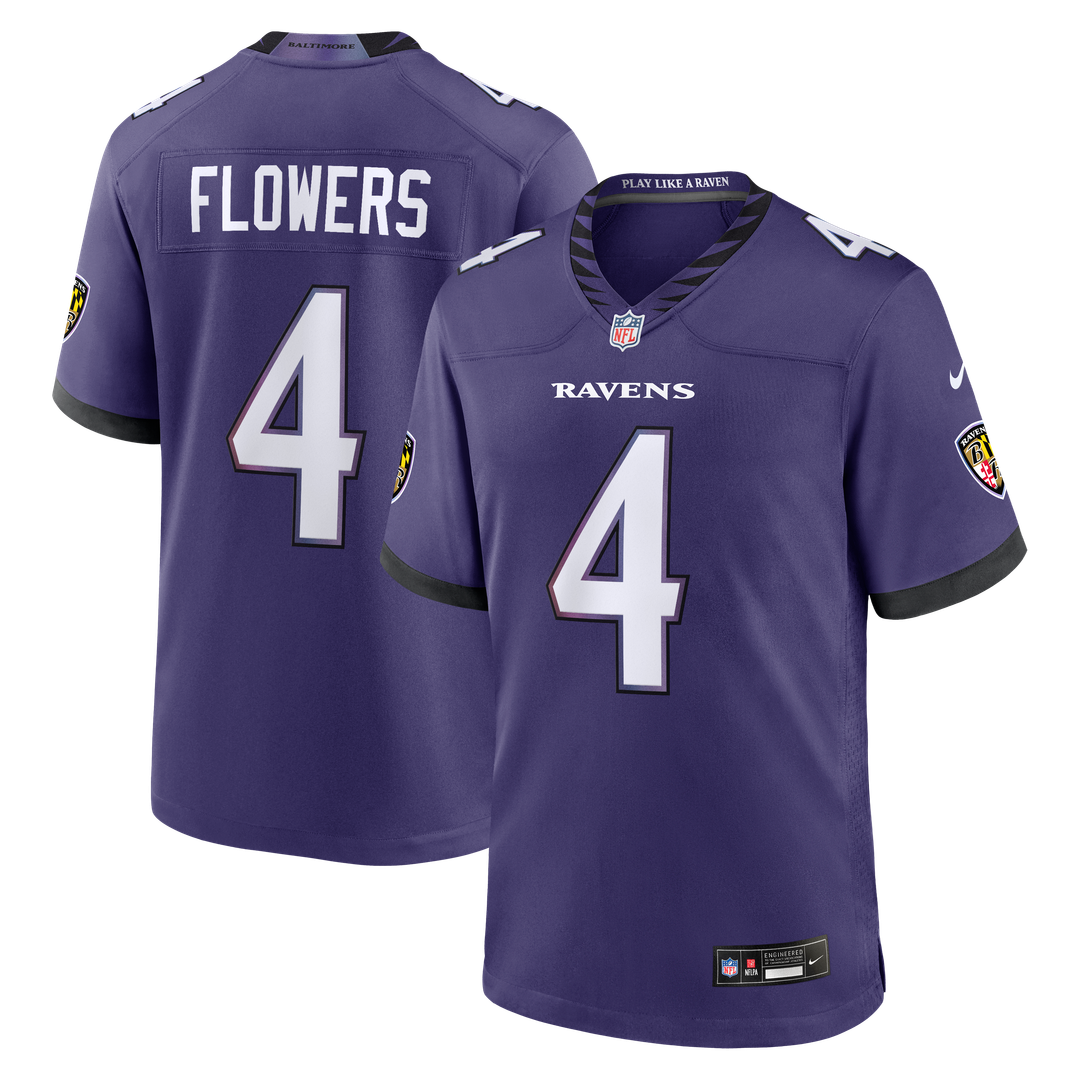 Baltimore Ravens Zay Flowers Nike Purple Game Jersey product image 1