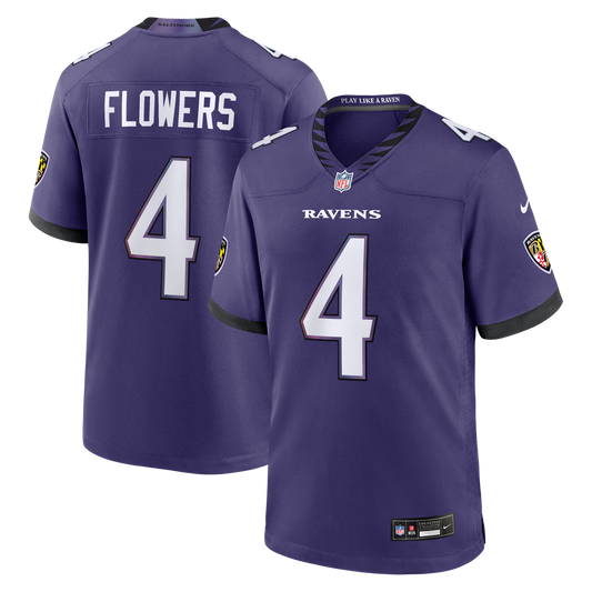 Baltimore Ravens Zay Flowers Nike Purple Game Jersey product image 1