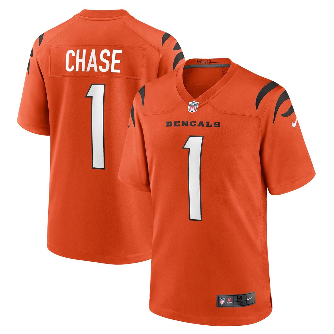 Cincinnati Bengals Ja'Marr Chase Nike Orange Alternate Game product image 7