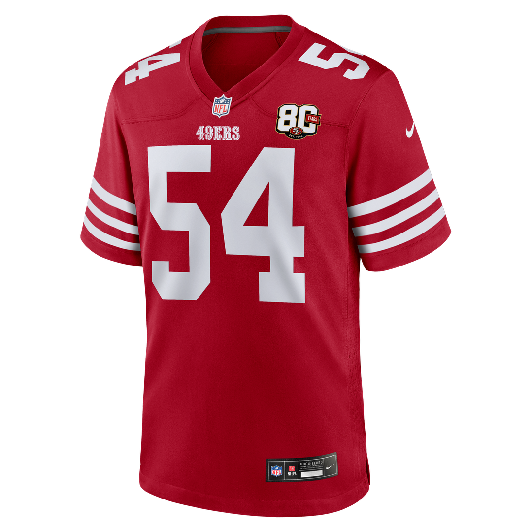 San Francisco 49ers Fred Warner Nike Scarlet 80th product image 6