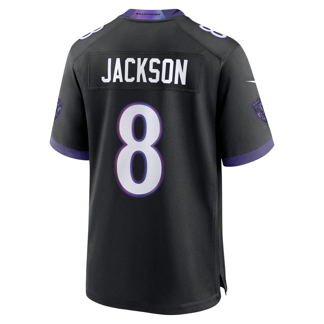 Baltimore Ravens Lamar Jackson Nike Black Alternate Game product image 3