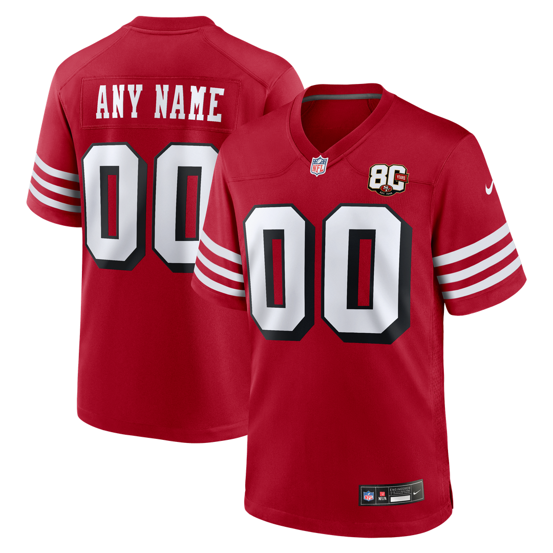 San Francisco 49ers Nike Scarlet 80th Anniversary Alternate product image 7