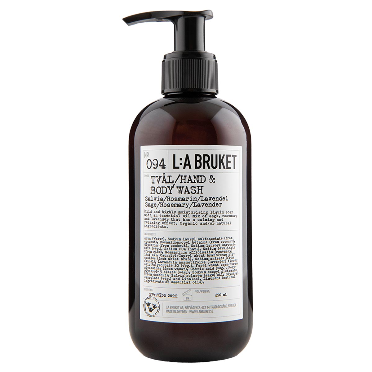 094 Hand & Body Wash Sage/Rosemary/Lavender