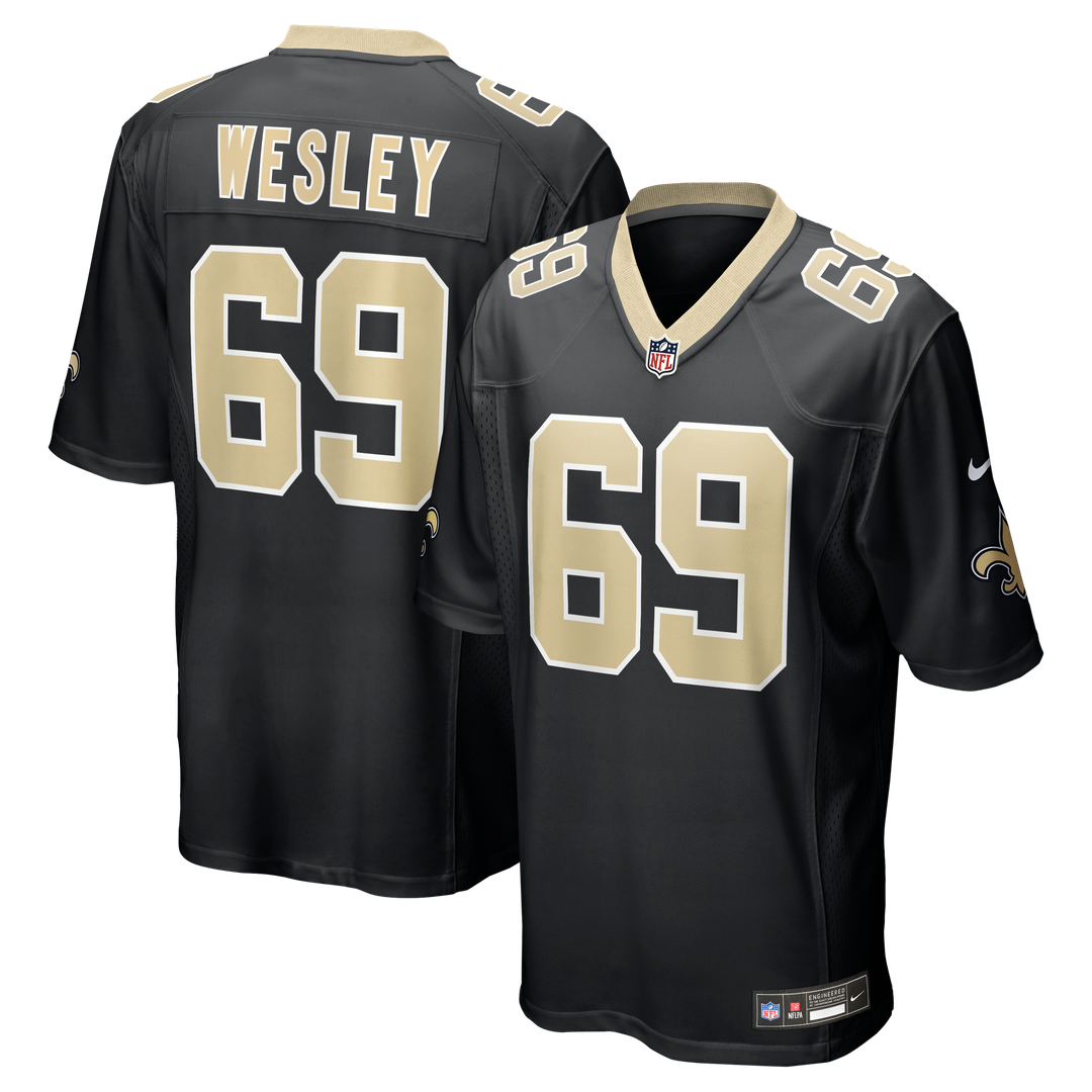 New Orleans Saints Barry Wesley Nike Black Game Jersey product image 1