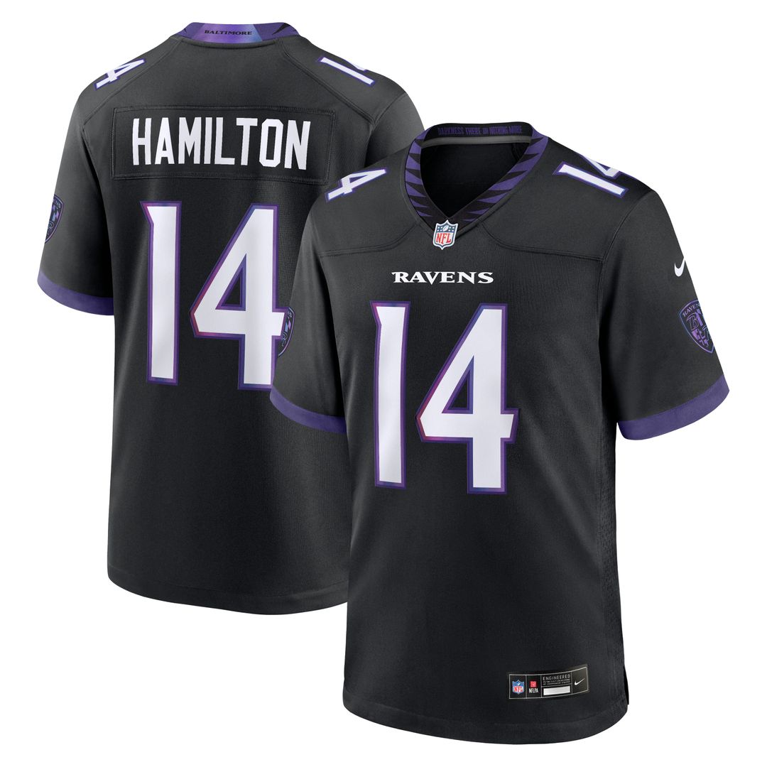 Baltimore Ravens Kyle Hamilton Nike Black Alternate Game product image 1