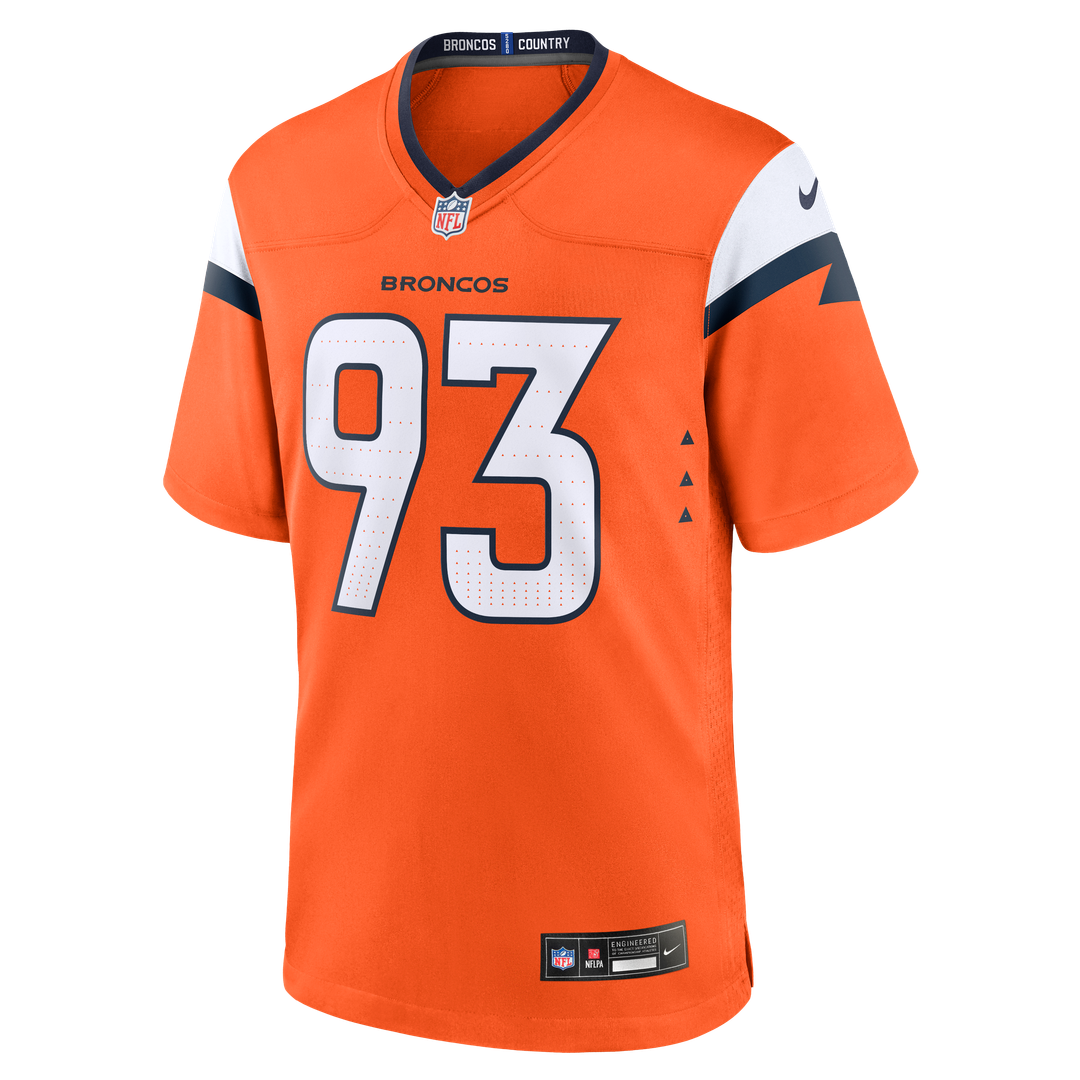 Denver Broncos D.J. Jones Nike Orange Game Jersey product image 2