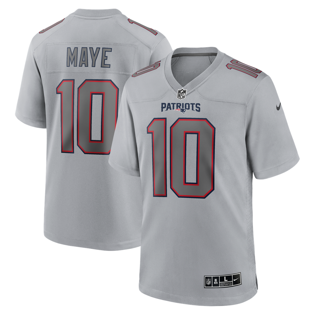 New England Patriots Drake Maye Nike Gray Atmosphere product image 1