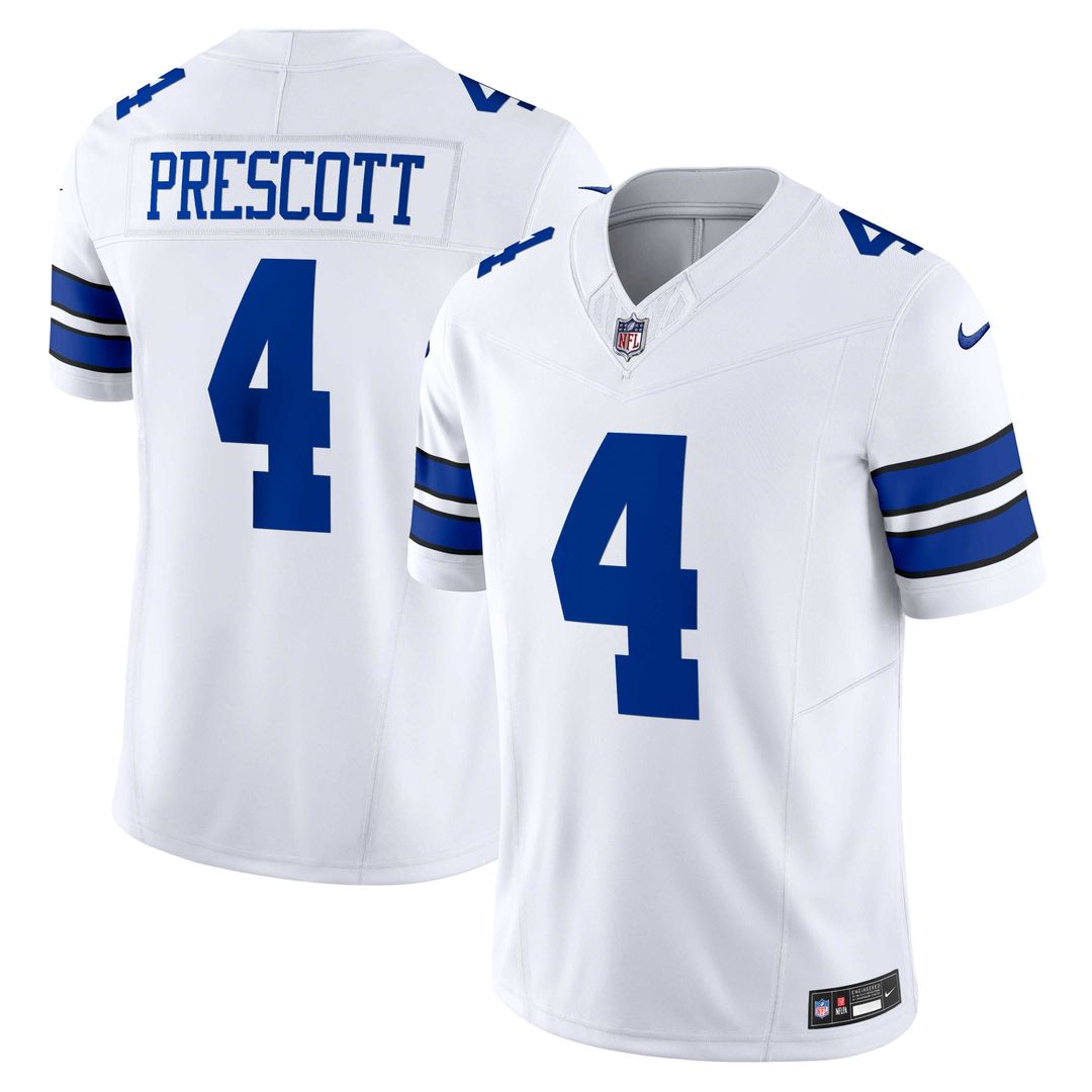 Dallas Cowboys Dak Prescott Nike White Vapor FUSE Limited product image 1